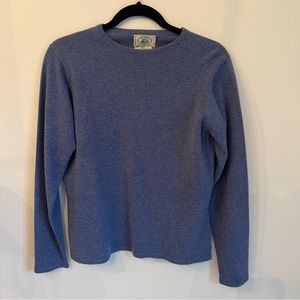 100% Cashmere Blue Crewneck Long Sleeve Sweater from McCulleys